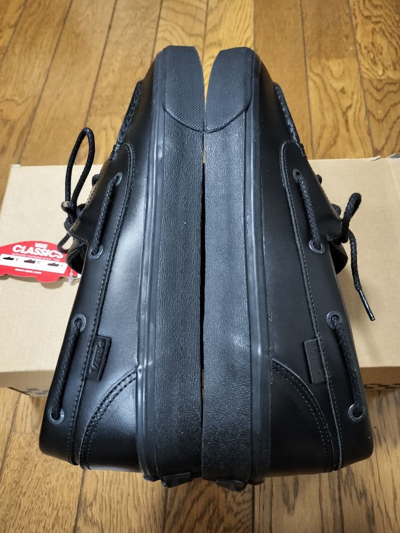 新品29cm VANS 2アイレット V176CF ブラック 本革