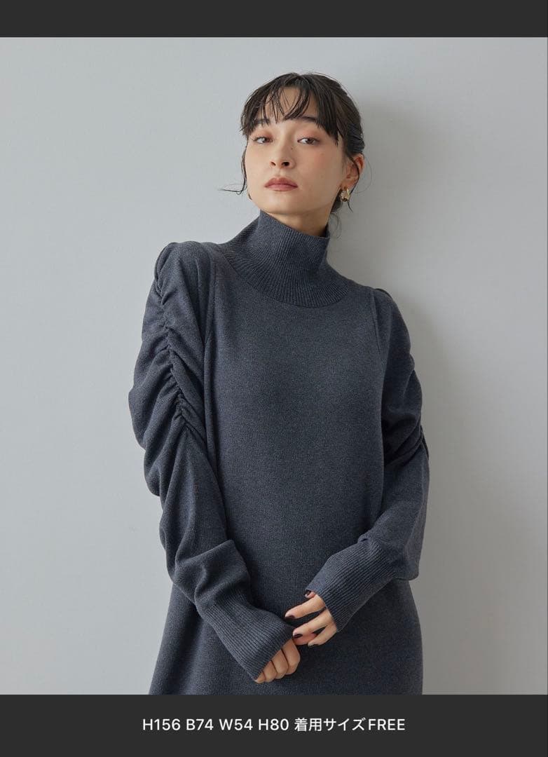 新品未使用 ＜EMMEL REFINES＞EM タートルニット ワンピース