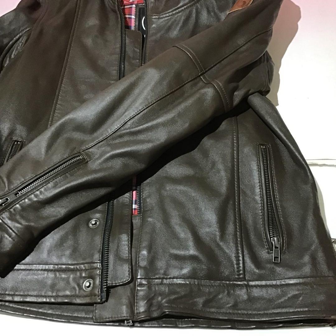 21399 56Design レザージャケット 56 デザイン 羊革 M 美品