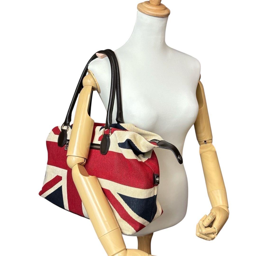 極美品◎ シンクビー A4可 肩かけ可 ボストンバッグ トート ユニオンジャック