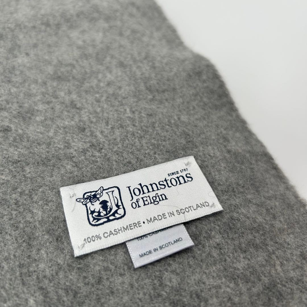 14533✨ジョンストンズオブエルガン カシミヤ100%大判ストールマフラー無地