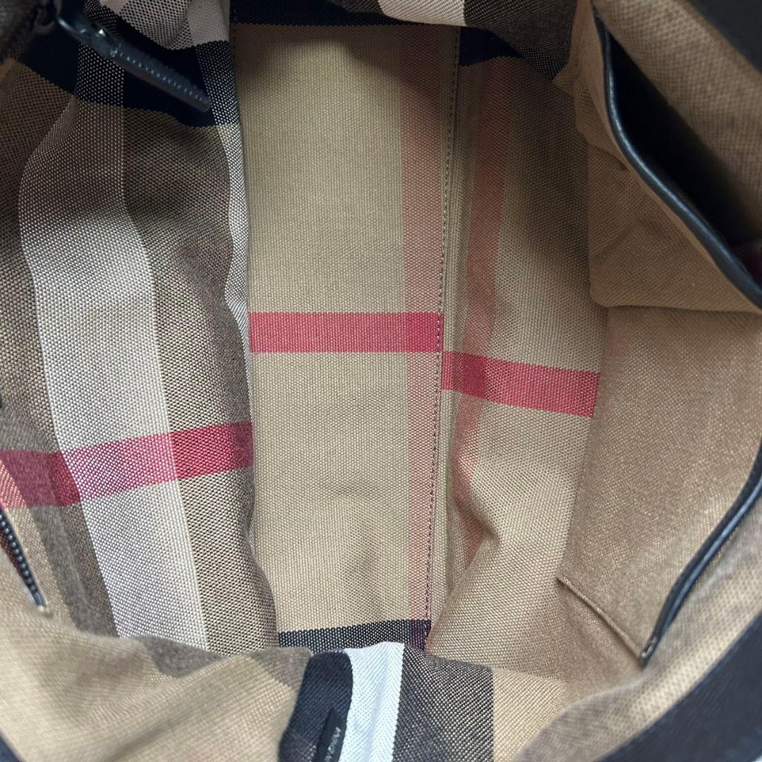【現行⭐︎美品】 BURBERRY 2way シボ革 メッセンジャーバッグ 黒