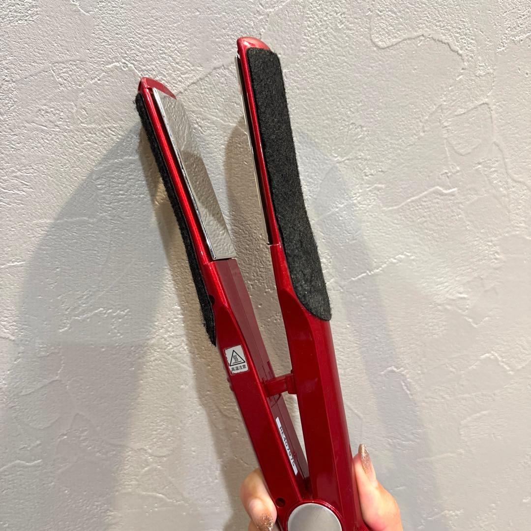 輝髪 HAIR COPE ストレートヘアアイロン レッド