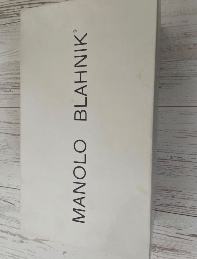 MANOLO BLAHNIK ブラック レース ストラップパンプス　36.5