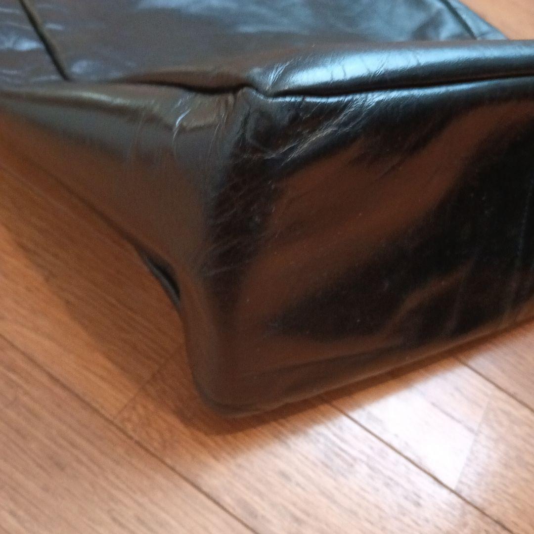 moto beams plus ブラックレザー トートバッグ