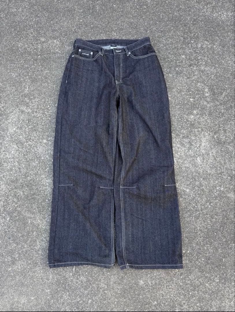 パンツ AAKAM Snake Printed Denim Pants