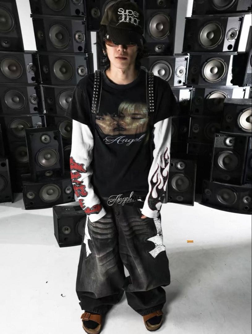 PCCVISION Angel 装飾バックル レザーベルト