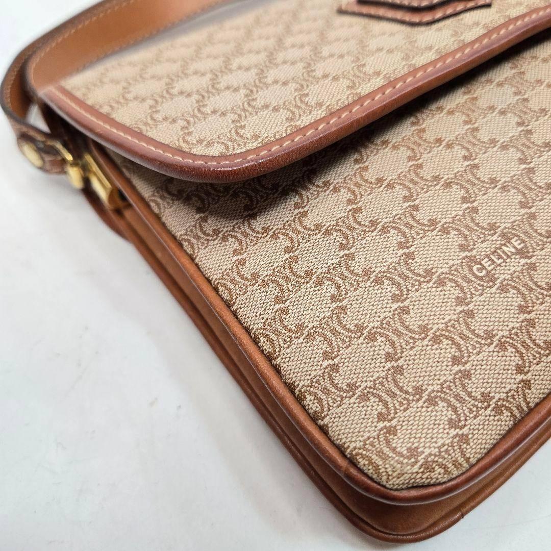 美品 CELINE ショルダーバッグ アコーディオン マカダム柄 トリオンフ