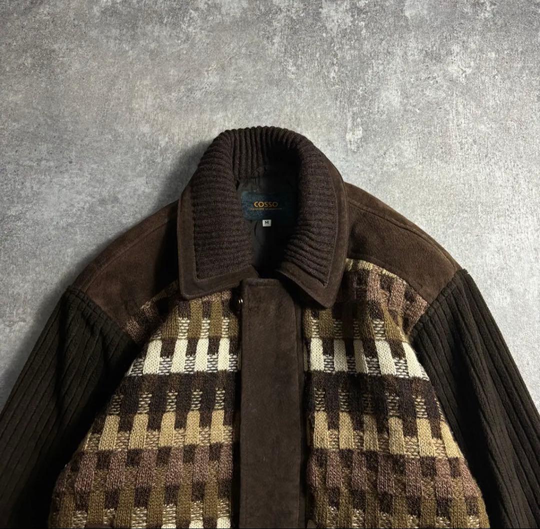 90s ヨーロッパ古着 ウールジャケット ブルゾン ニット archive