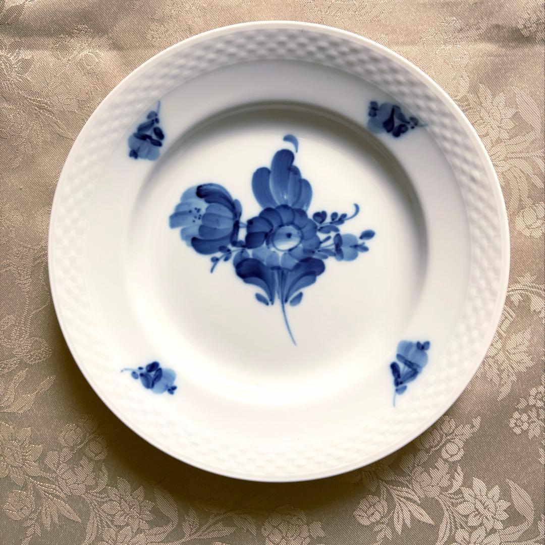   ブルーフラワー　17.5㎝プレート　6枚セット