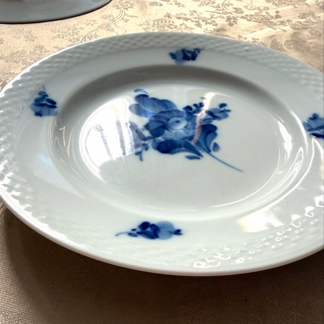   ブルーフラワー　17.5㎝プレート　6枚セット