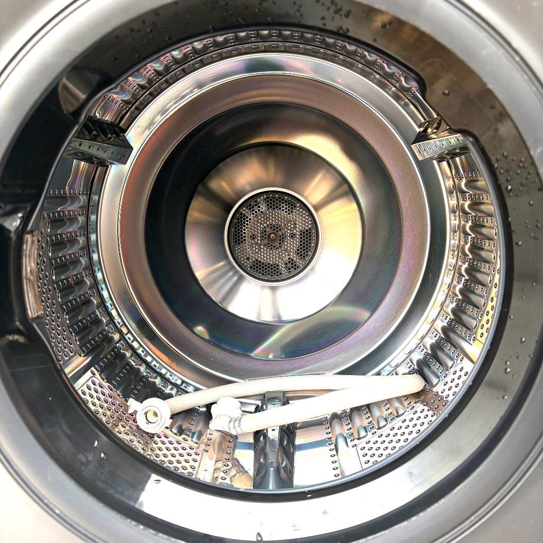 配送設置無料！純正SHARPシルバー大容量ドラム式洗濯乾燥機！完動品超美品！家電