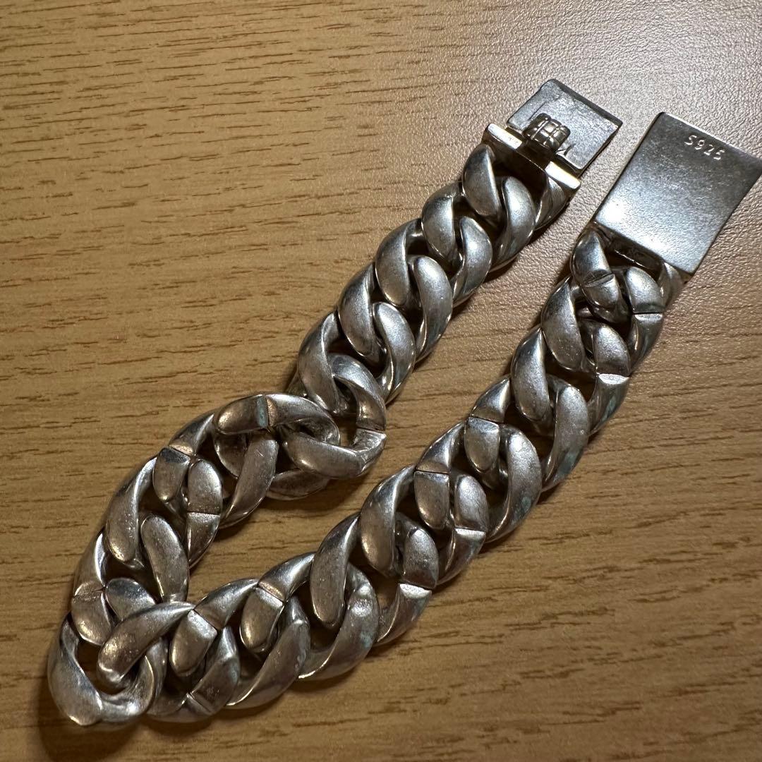 8本　重厚 67g ヴィンテージ メキシカンチェーンブレスレット　シルバー925