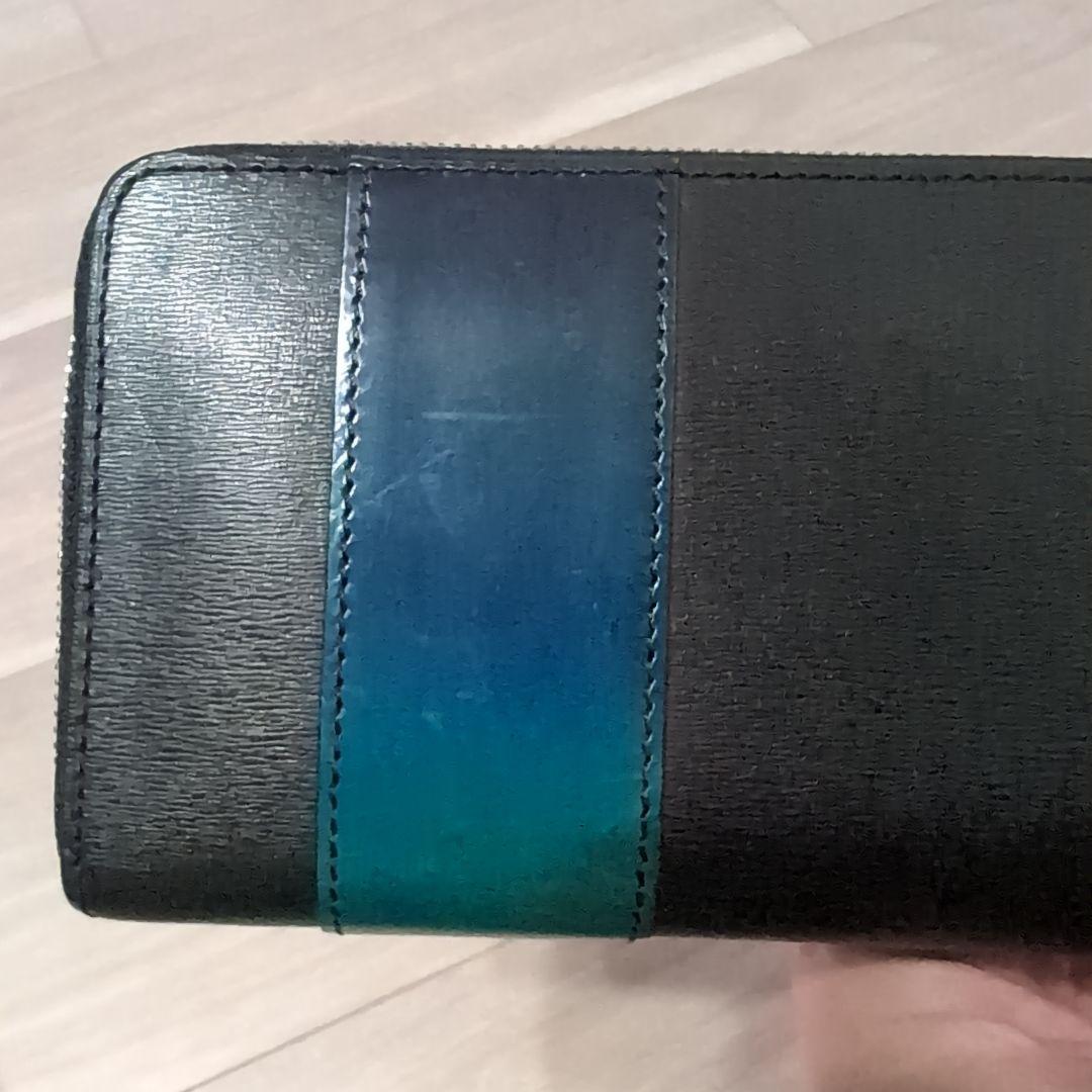 yuhaku 長財布 黒と青緑