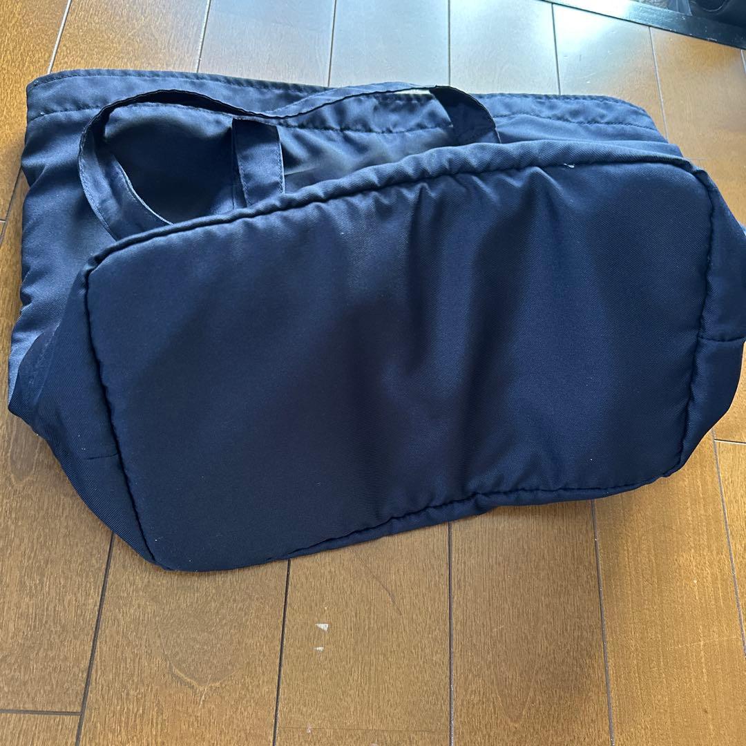 familiar マザーズバッグ ネイビー 赤チェック柄　美品