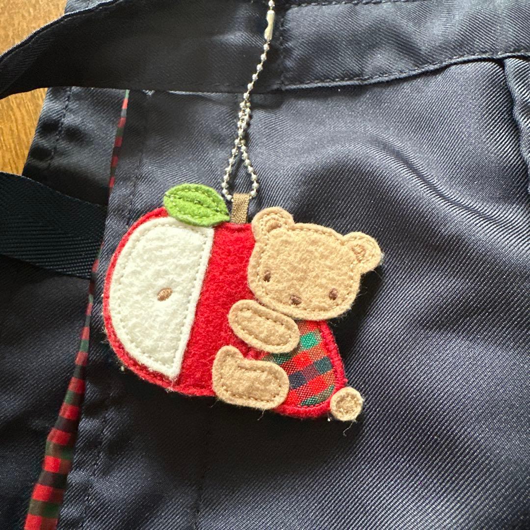 familiar マザーズバッグ ネイビー 赤チェック柄　美品