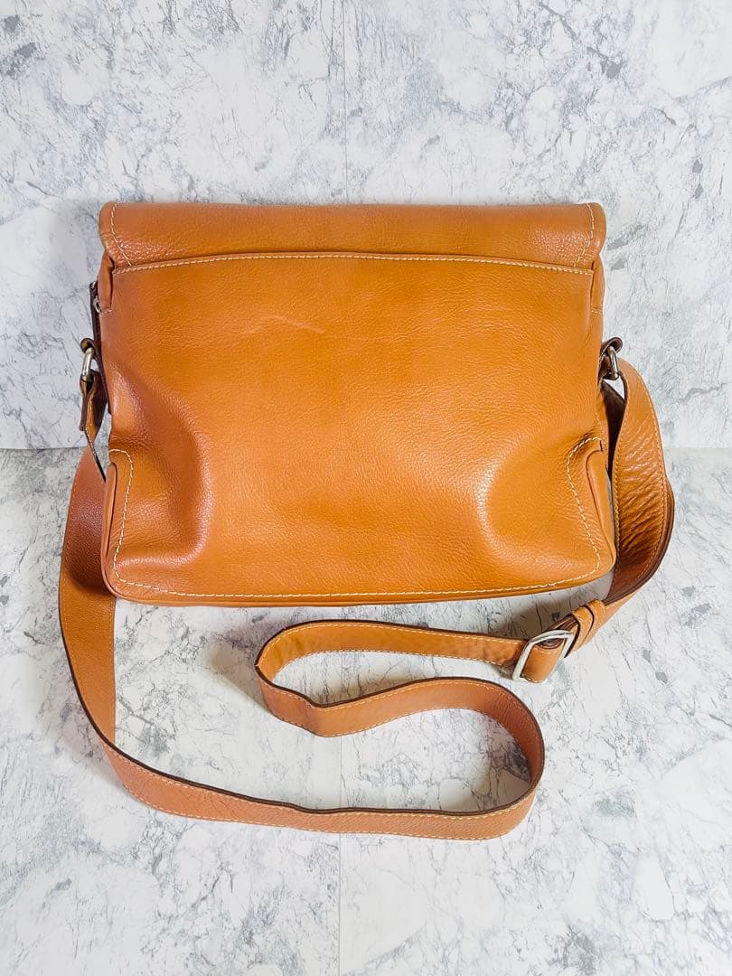 土屋鞄 トーンオイルヌメ ライトブラウン レザーショルダーバッグ