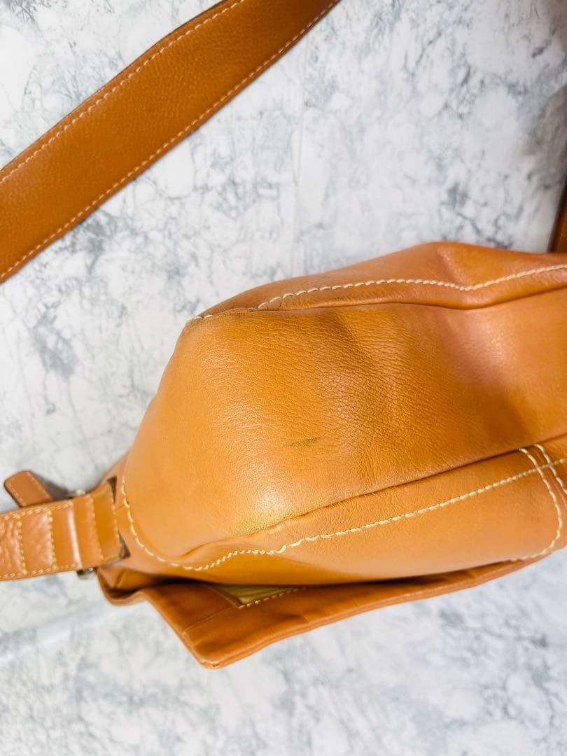 土屋鞄 トーンオイルヌメ ライトブラウン レザーショルダーバッグ