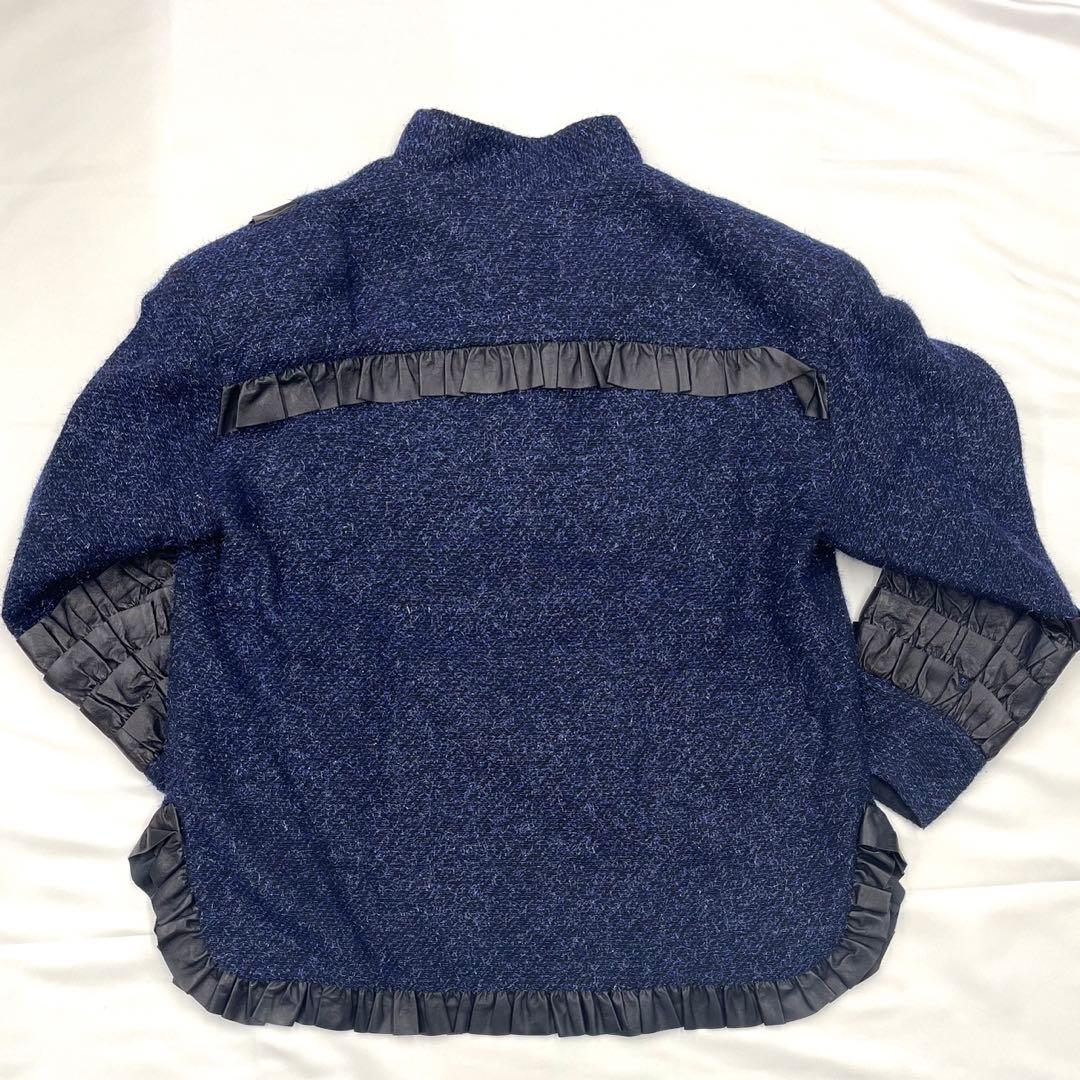 人気モデル✨CHANEL ラメ　ツイード　トップス　ネイビー