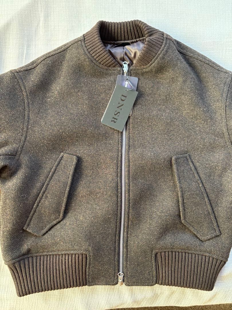 DNSR ポケットウールヘリンボーンMA-1 ブラウン