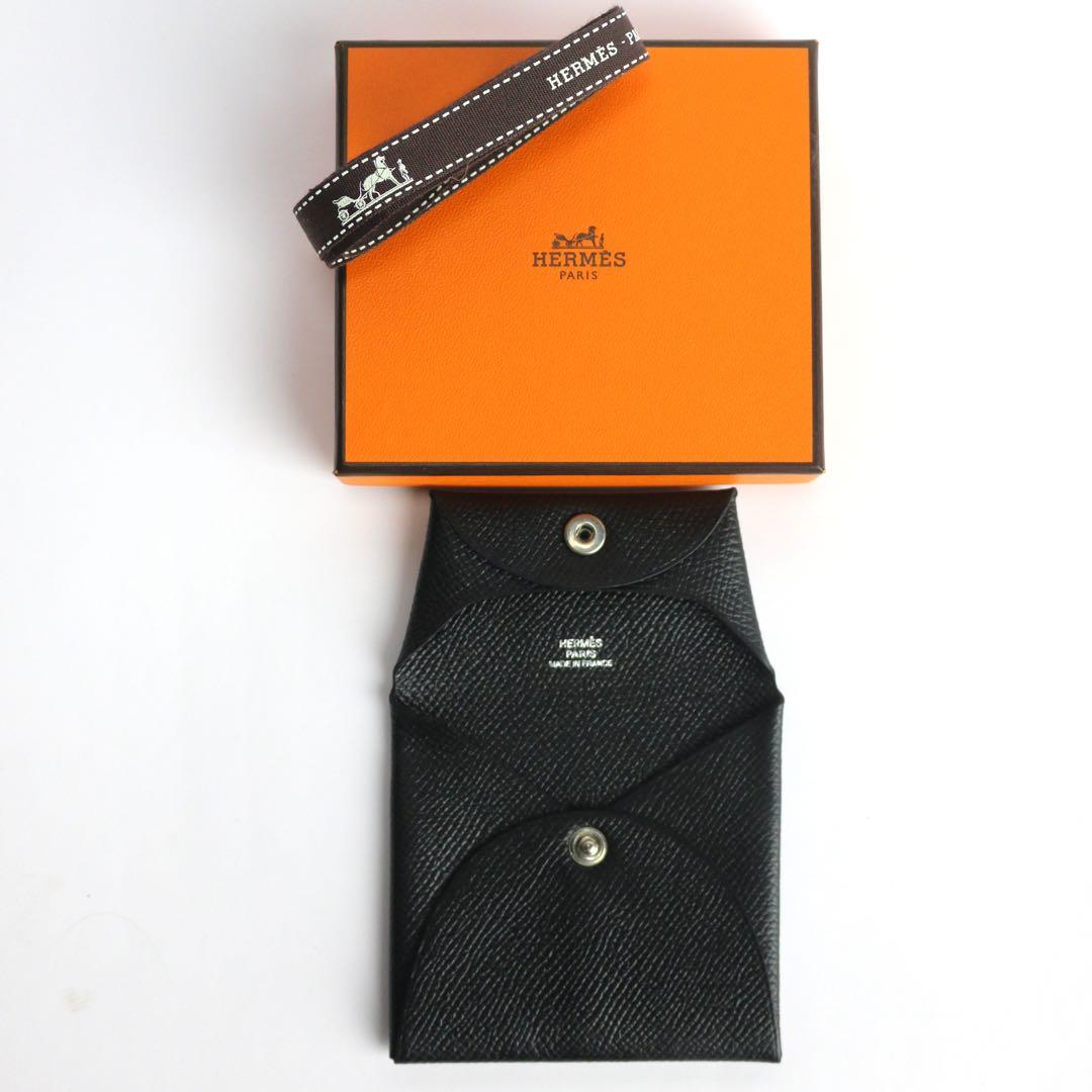 新品 HERMES エルメス バスティア エプソン 黒 ケース ⬜︎R刻印