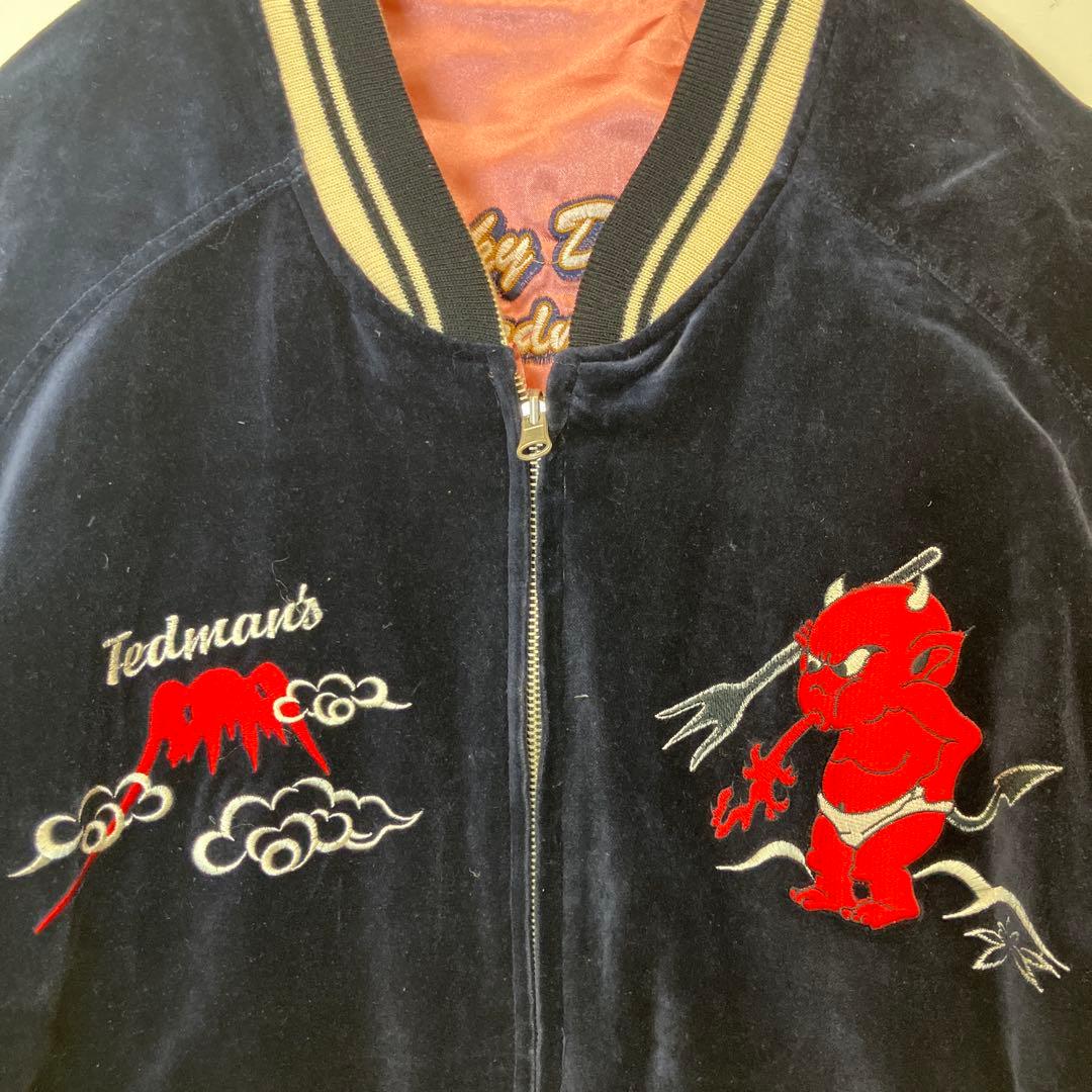 Tedman's スカジャン 赤い悪魔刺繍44 XL