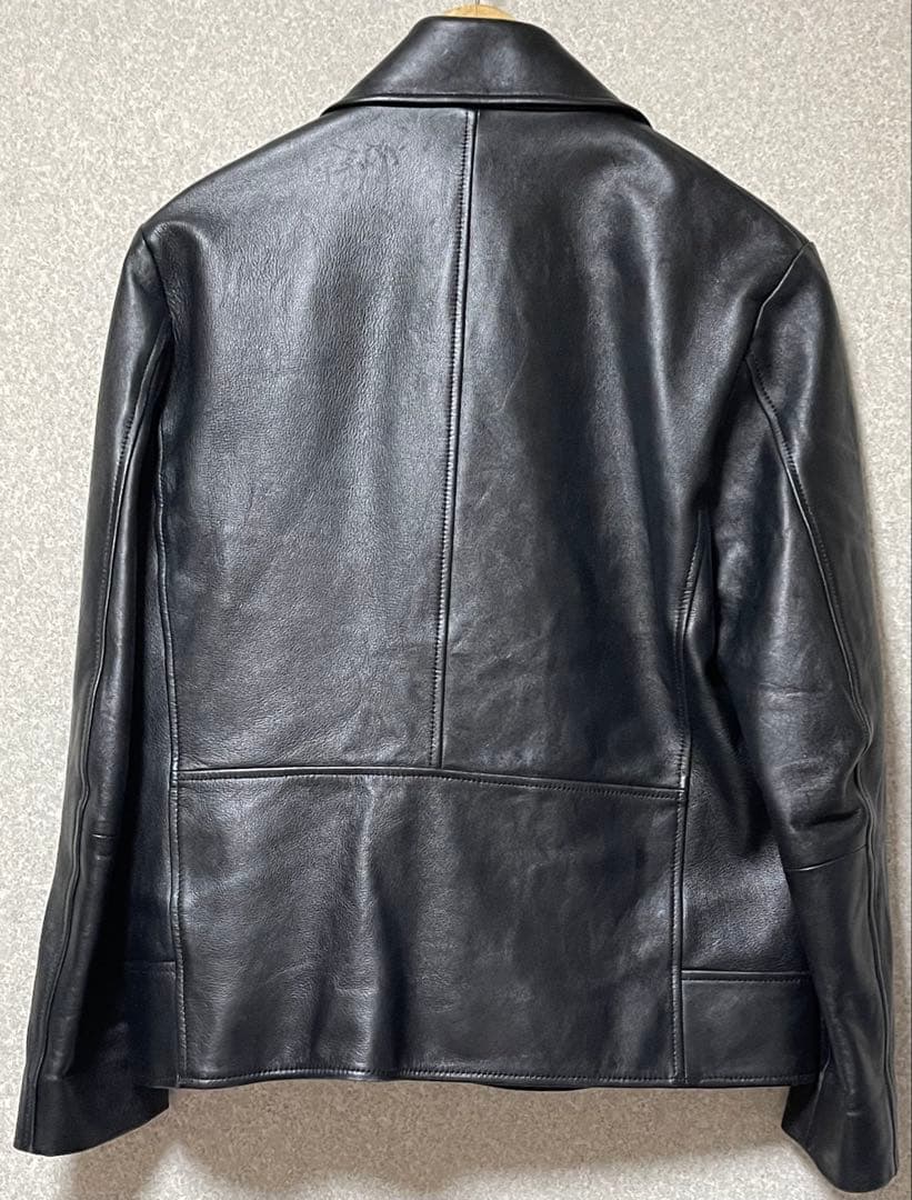 アダムエロペ　シープスキンレザー　ダブルライダースジャケット　M