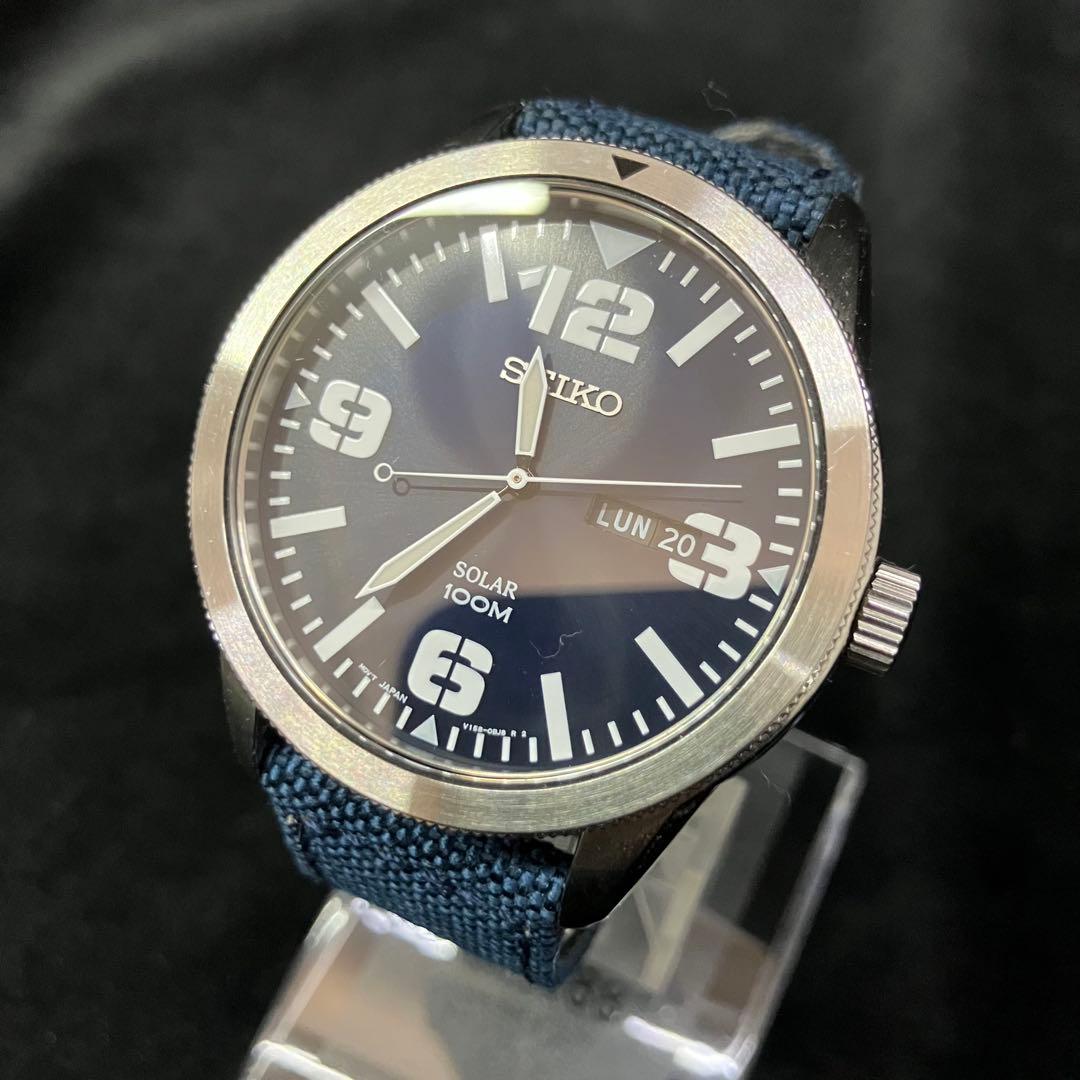 SEIKO セイコー SOLAR 100M V158-0AR0 ソーラー a3b