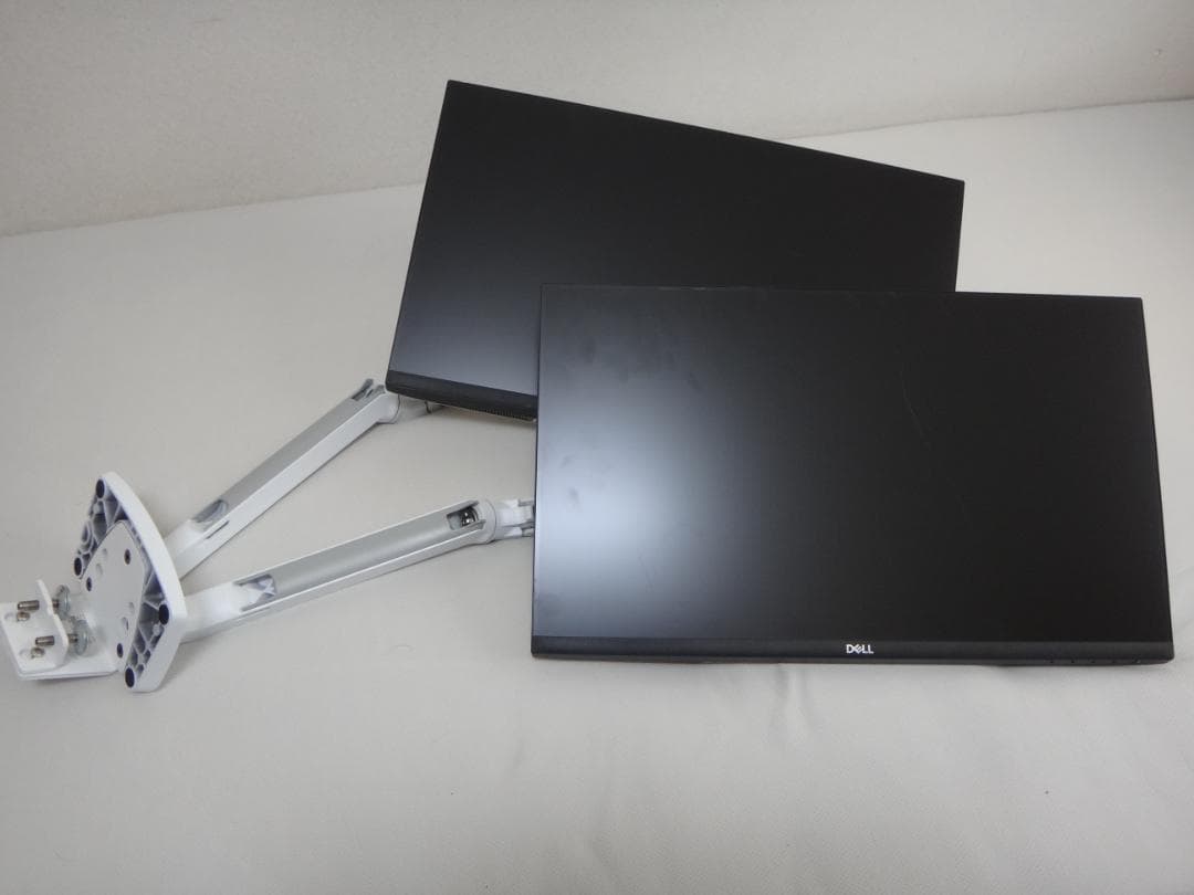 Dell モニター（S2421HS)２面、デュアルモニターアーム ホワイト
