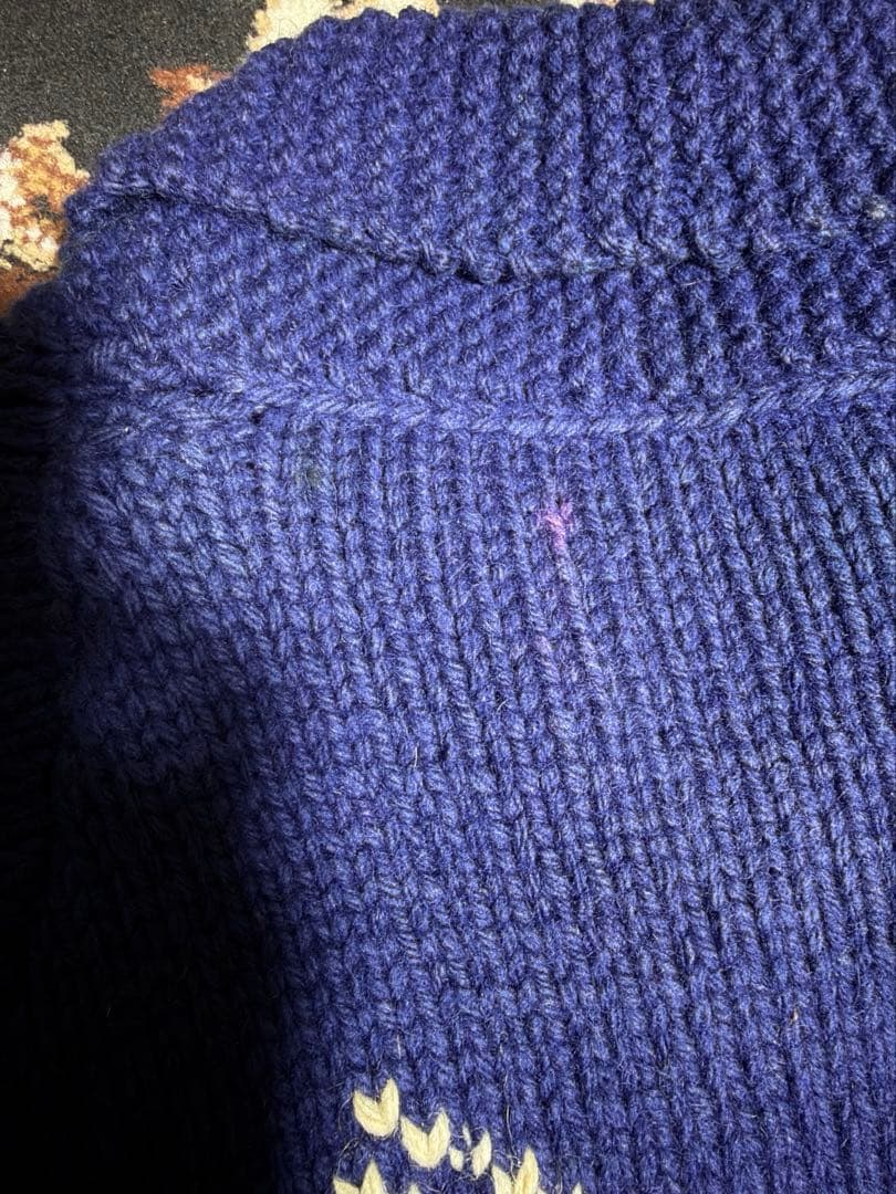 50s 60s ヴィンテージ カウチンセーター ニット シャチ柄 トラウト