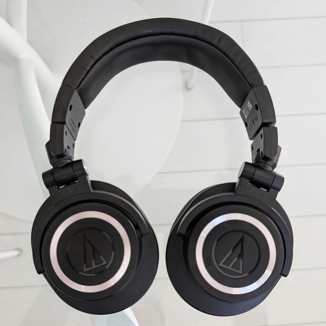 美品 ATH-M50xBT2 純正メッシュイヤーパッド装着＋通常タイプ付属