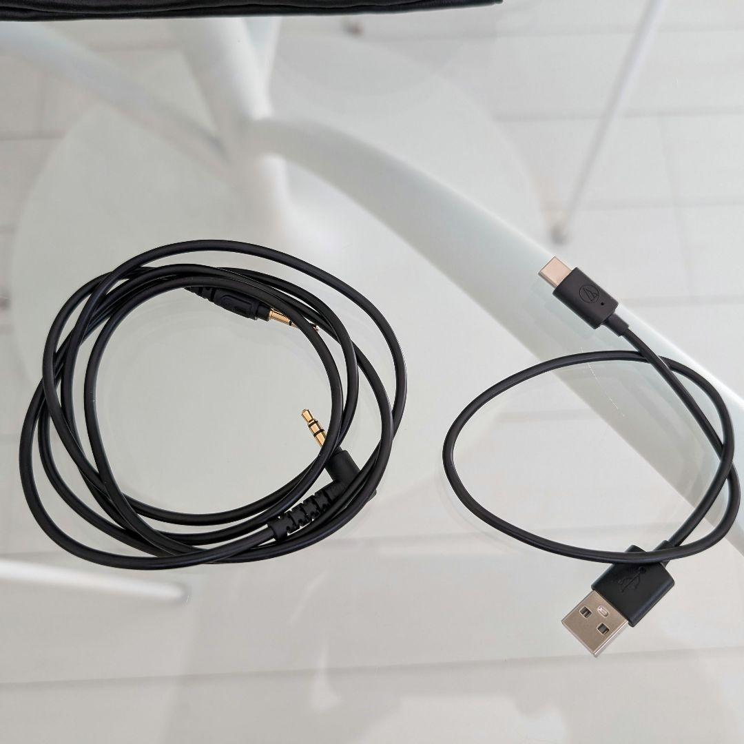 美品 ATH-M50xBT2 純正メッシュイヤーパッド装着＋通常タイプ付属