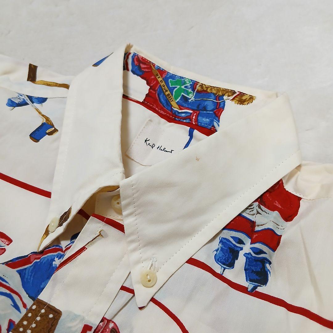 【美品】Karl Helmut ベアホッケー ボタンダウンシャツ ピンクハウス