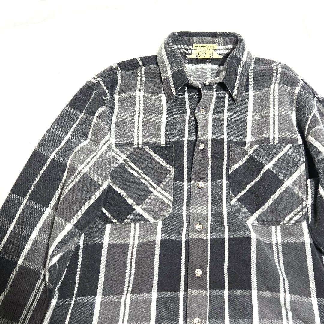ジョンズベイ　bigmac 灰白黒　ネルシャツ　usa製　人気