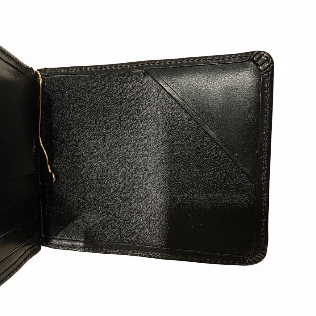 グレンロイヤル　 マネークリップ　 レザー 　二つ折り 　ブラック