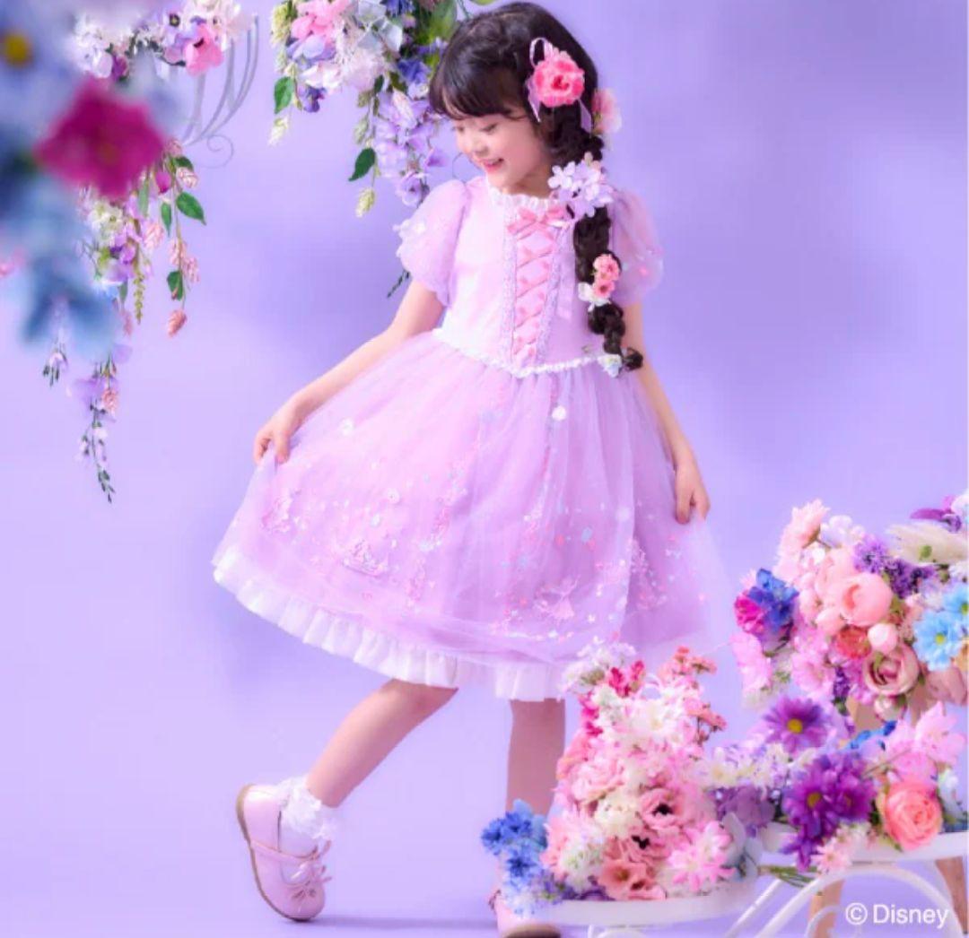 メゾピアノ♡【ラプンツェル】ドッキングワンピース 140