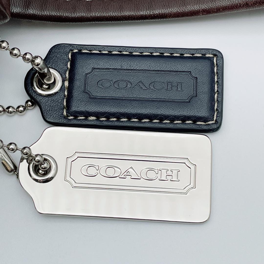 コーチ　メッセンジャーバッグ　レザー　PVC　A4収納可能　男女兼用　ブラウン