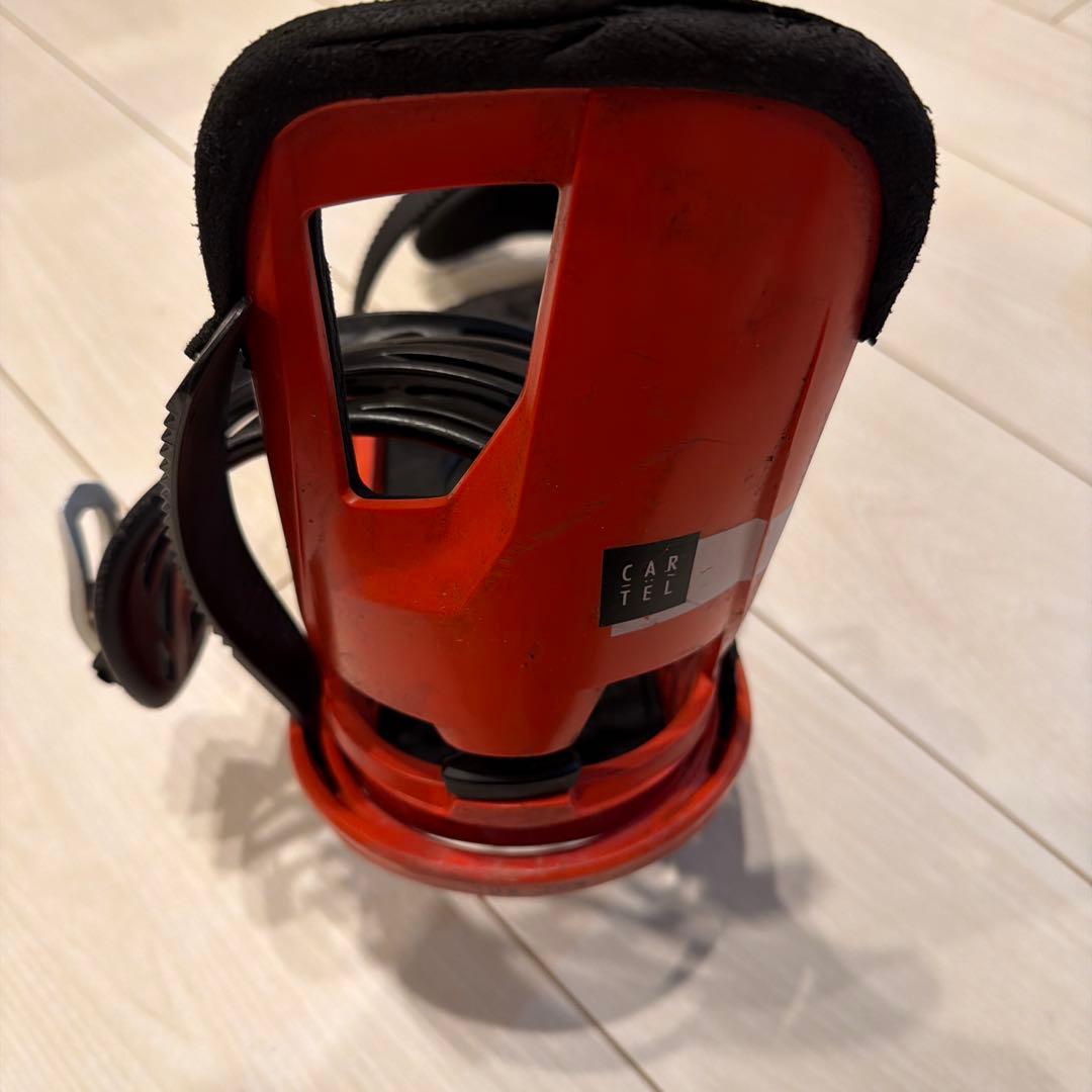 バートン　カーテル　EST レッド スノーボードビンディング