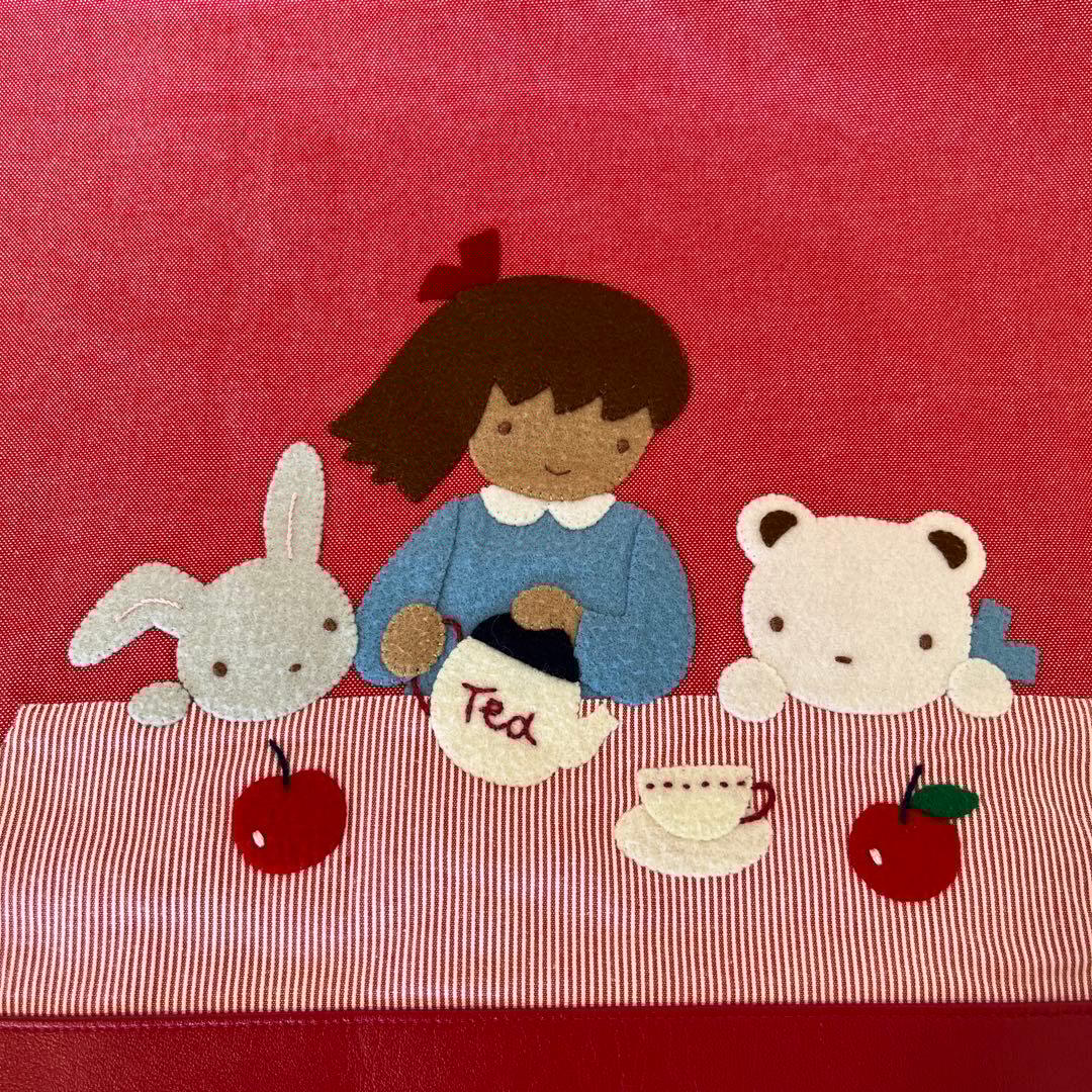 ぽぽ　ファミリア　デニムバッグ