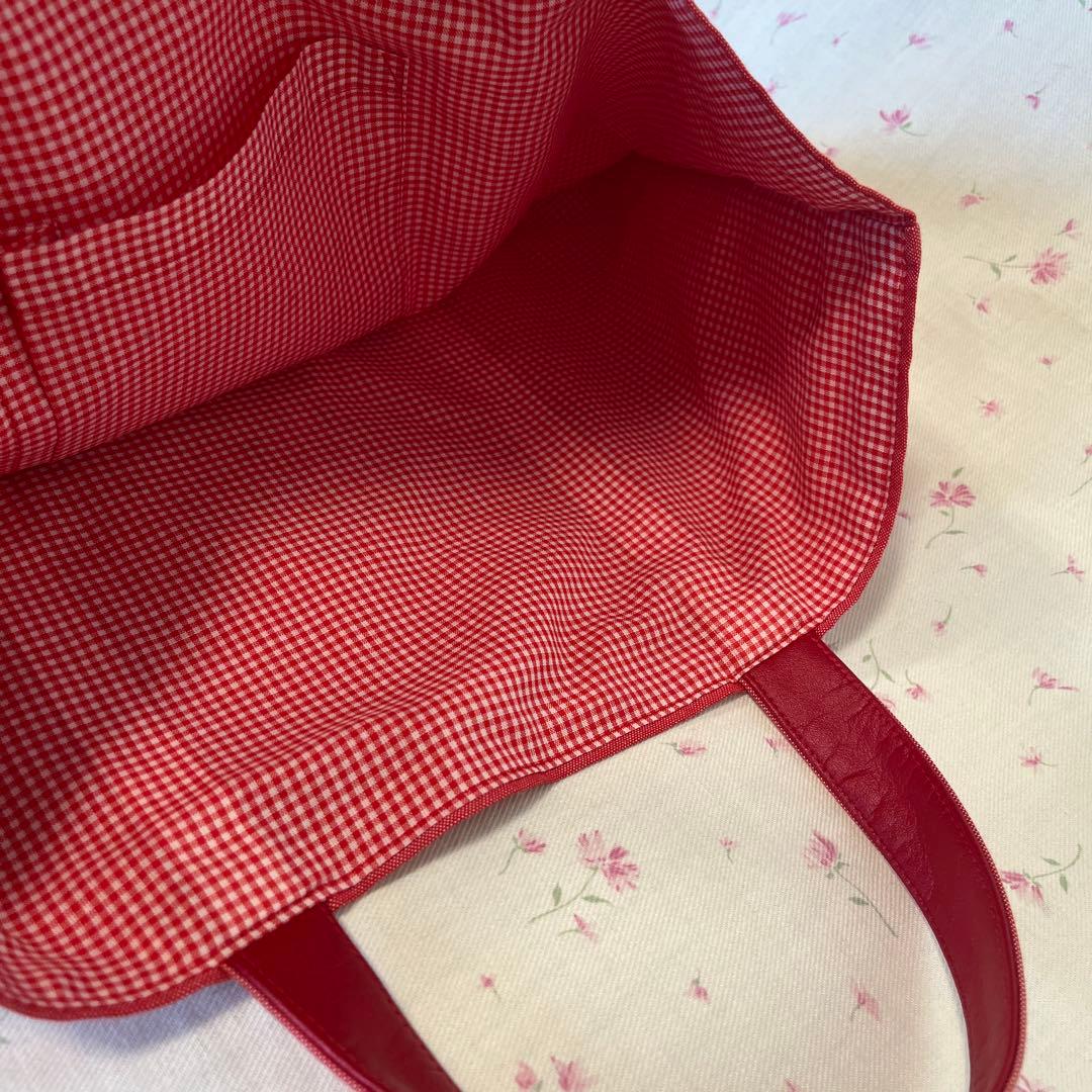 ぽぽ　ファミリア　デニムバッグ