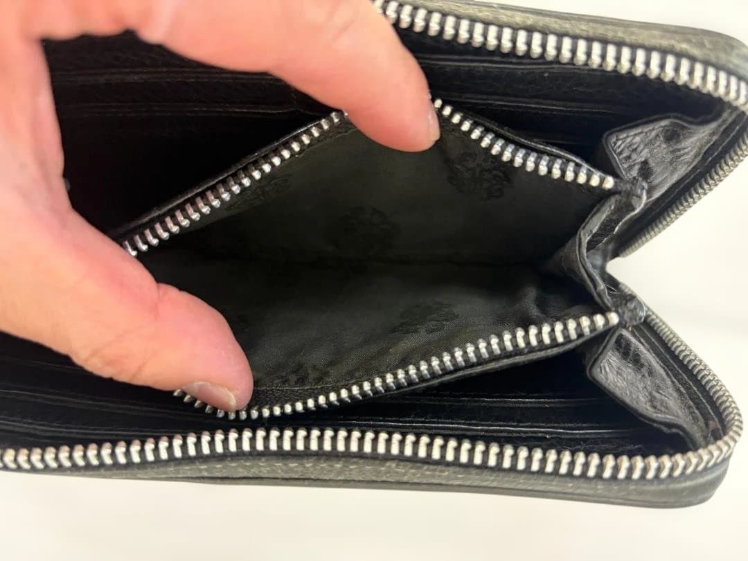 クロムハーツ　レザー 長財布 黒　正規品