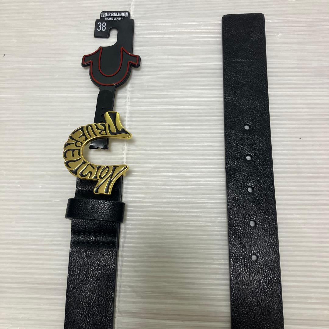 送料無料 新品 TRUE RELIGION ロゴ バックルベルト 38