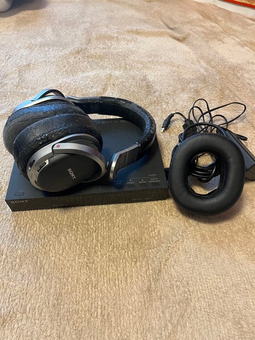 SONY 有線ヘッドホン イヤーパッド劣化　変えあり