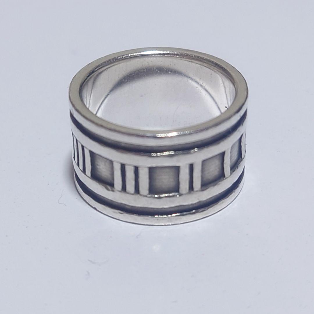 美品ティファニー アトラス ワイドリング 13号 シルバー