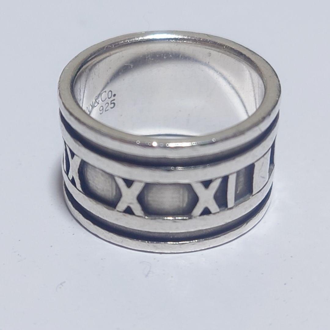 美品ティファニー アトラス ワイドリング 13号 シルバー