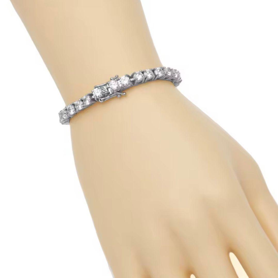 【証明書付き】モアサナイト×シルバー925 テニスチェーンブレスレット