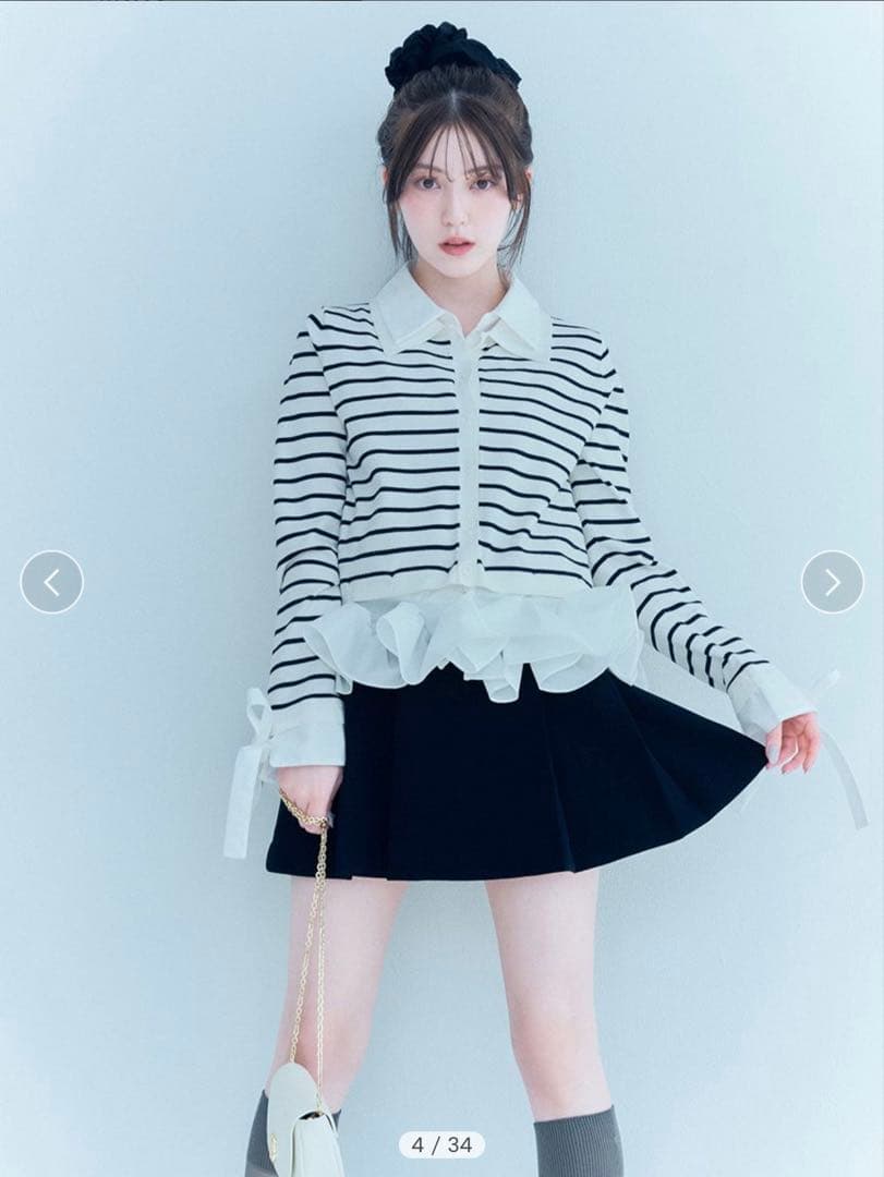 【新品未使用】SNIDELシャツドッキングヘムボリュームニットプルオーバー