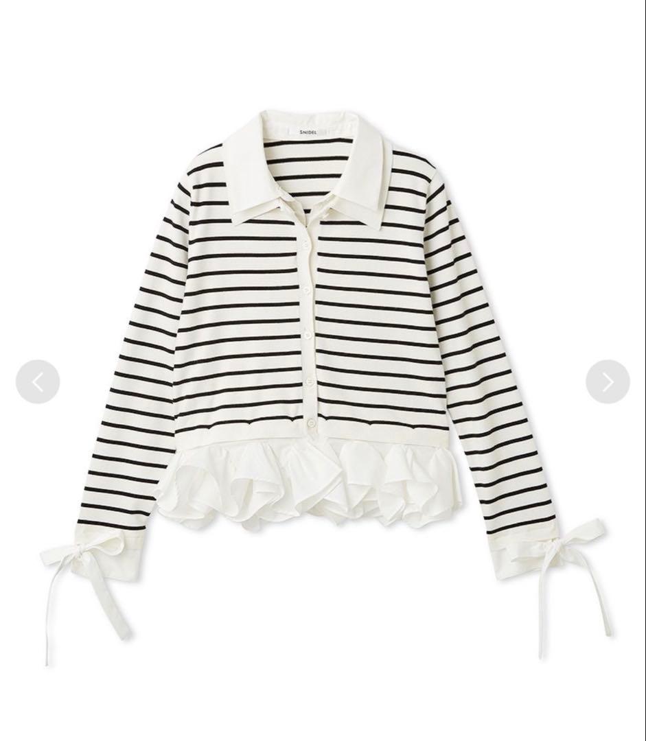 【新品未使用】SNIDELシャツドッキングヘムボリュームニットプルオーバー