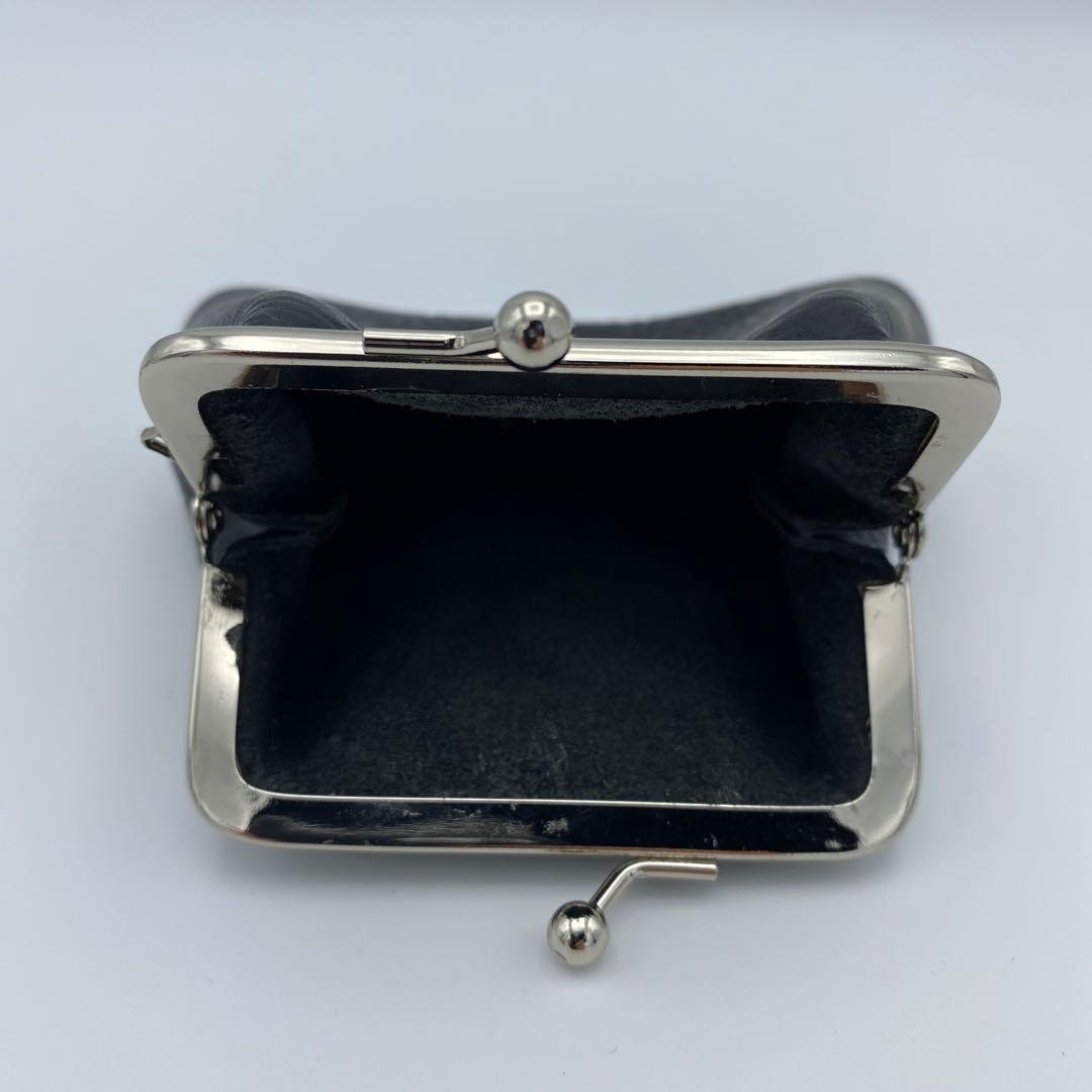 CALEE キャリー がま口財布 ケース レザー ブラック 美品