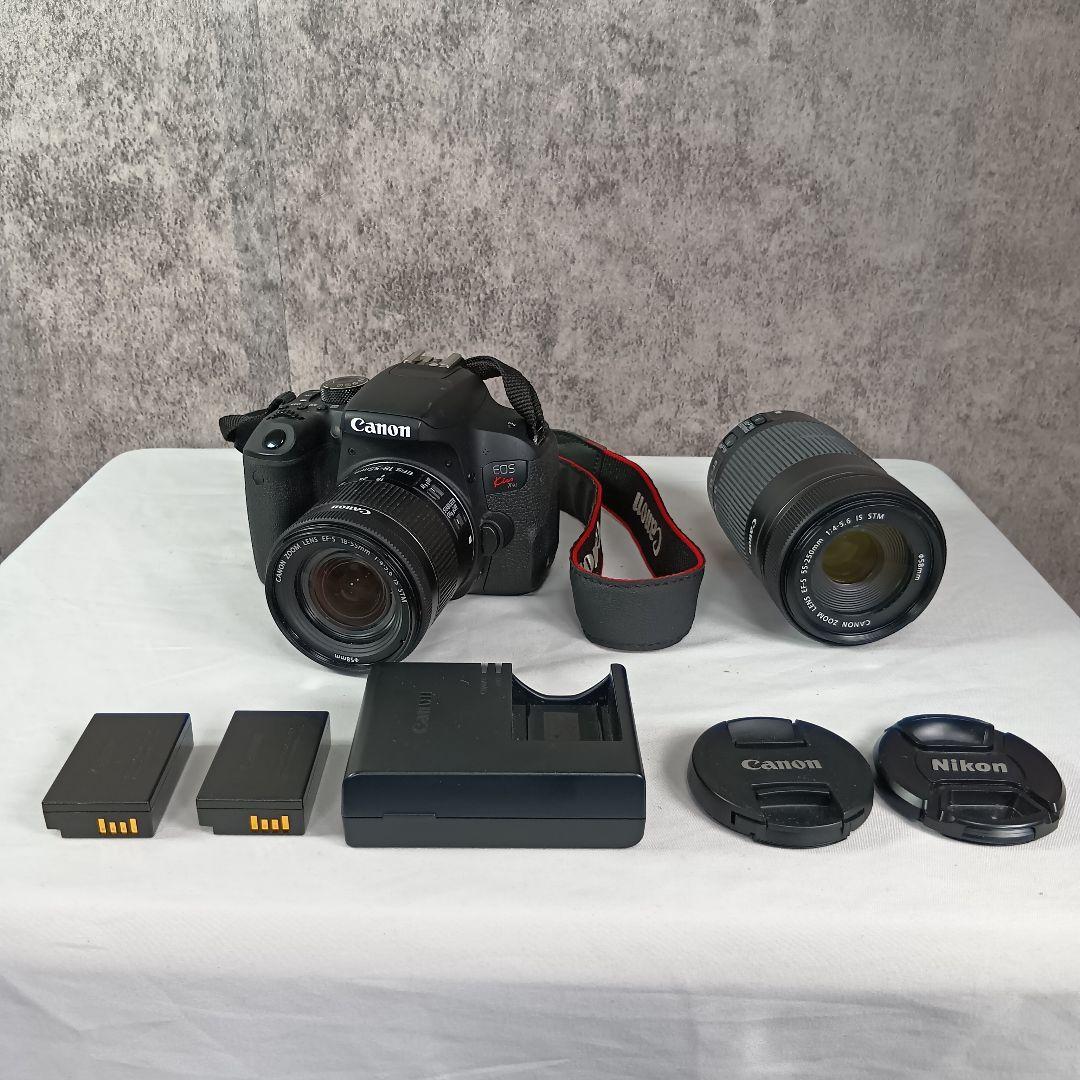 CanonEOS Kiss X9iダブルズームキット★Wi-Fi＆自撮り★極上品